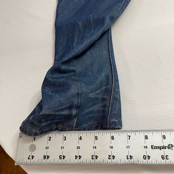 G Star Raw Dark Wash Whiskered Tapered Denim Jeans Size 38 X 34 - Picture 5 of 9